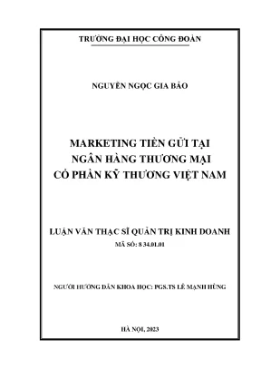 Nâng Cao Hiệu Quả Marketing Tiền Gửi Tại Ngân Hàng