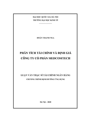 Phân Tích Tài Chính và Định Giá Công Ty Cổ Phần Medcomtech