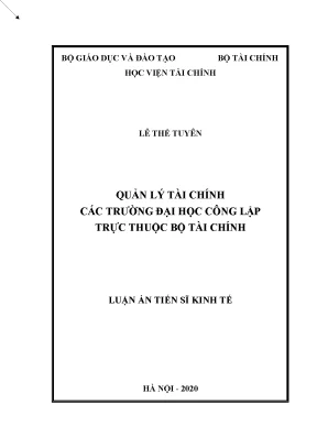 Quản Lý Tài Chính Các Trường Đại Học Công Lập: Nghiên