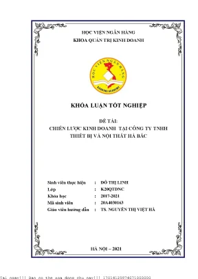 Chiến Lược Kinh Doanh Tại Công Ty TNHH Thiết Bị Và Nội
