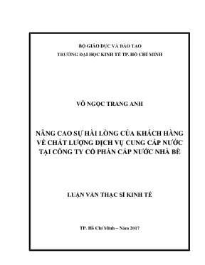 Nâng Cao Sự Hài Lòng Khách Hàng Về Chất Lượng Dịch Vụ