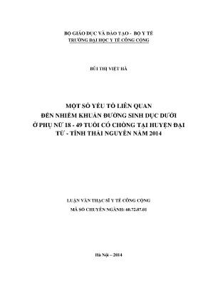 Nghiên Cứu Nhiễm Khuẩn Đường Sinh Dục Dưới Ở Phụ Nữ Tại
