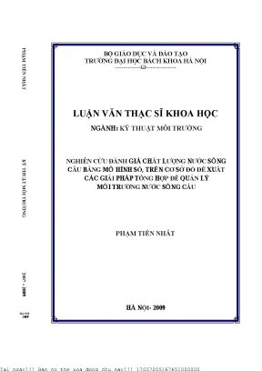 Đánh Giá Chất Lượng Nước Sông Cầu Bằng Mô Hình Số