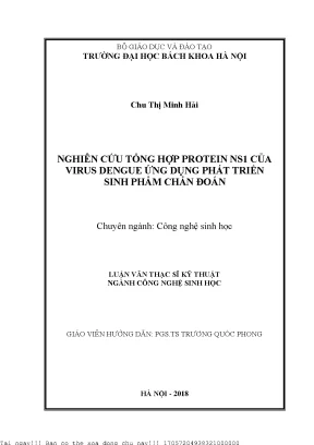Nghiên Cứu Tổng Hợp Protein NS1 Của Virus Dengue: Ứng