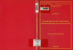 Giải Pháp Nâng Cao Chất Lượng Phân Bổ Ngân Sách Nhà Nước