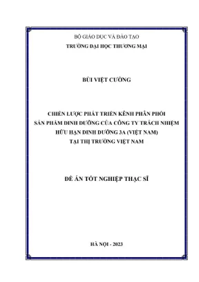 Chiến Lược Phát Triển Kênh Phân Phối Sản Phẩm Dinh Dưỡng