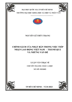 Chính Sách Tiếp Nhận Lao Động Việt Nam Của Nhật Bản: 
