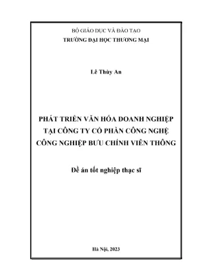 Phát Triển Văn Hóa Doanh Nghiệp Tại Công Ty Cổ Phần Công