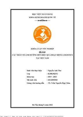 Những Nhân Tố Ảnh Hưởng Đến Hiệu Quả Hoạt Động Logistics