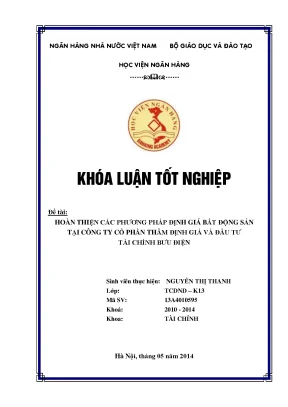 Phương Pháp Định Giá Bất Động Sản Tại Công Ty Cổ Phần