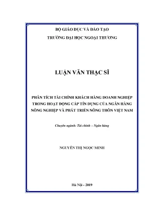 Phân Tích Tài Chính Khách Hàng Doanh Nghiệp Trong Hoạt