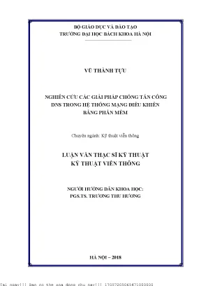Giải Pháp Chống Tấn Công DNS Trong Hệ Thống Mạng Điều