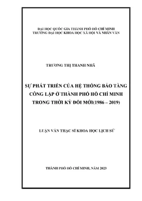 Sự Phát Triển Hệ Thống Bảo Tàng Công Lập Tại Thành Phố