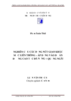 Nút Giao Khác Mức Liên Thông: Nghiên Cứu và Ứng Dụng Dự