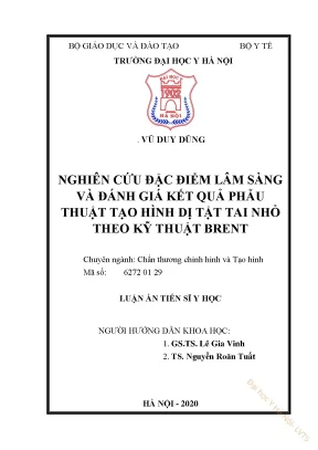 Đánh Giá Kết Quả Phẫu Thuật Tạo Hình Dị Tật Tai Nhỏ Theo 