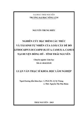 Nghiên Cứu Đặc Điểm Cấu Trúc và Tái Sinh Tự Nhiên của