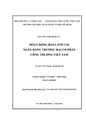 Nâng Cao Hoạt Động Bảo Lãnh Ngân Hàng Tại Vietinbank