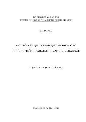 Nghiên Cứu Nghiệm Chính Quy Cho Phương Trình Parabolic