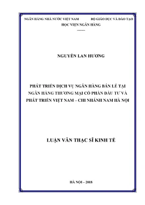 Phát Triển Dịch Vụ Ngân Hàng Bán Lẻ Tại BIDV Nam Hà Nội