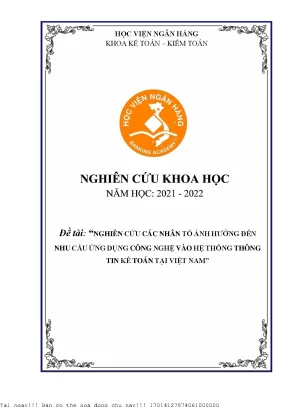Nghiên Cứu Ảnh Hưởng của Công Nghệ Đến Hệ Thống Thông