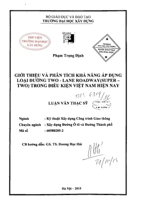 Khả Năng Áp Dụng Đường Hai Làn Tại Việt Nam: Phân Tích