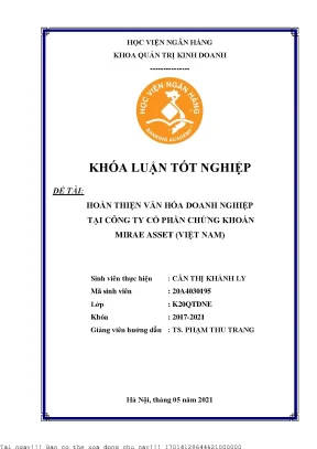 Phát Triển Văn Hóa Doanh Nghiệp Tại Công Ty Cổ Phần