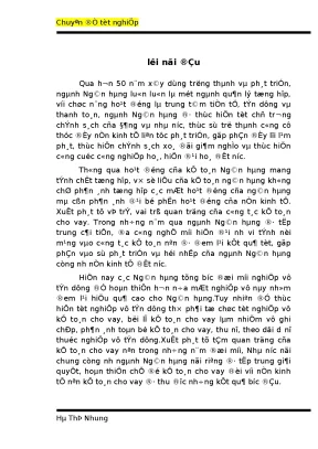 Tổng Quan về Tín Dụng Ngân Hàng và Hoạt Động Cho Vay