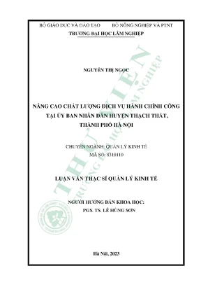 Nâng Cao Chất Lượng Dịch Vụ Hành Chính Công Tại Huyện