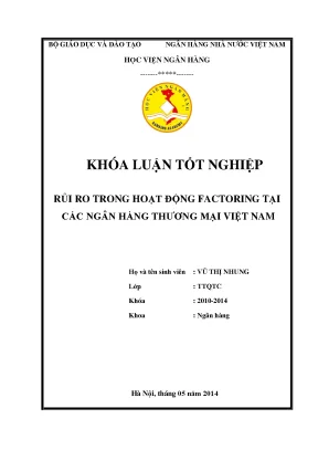 Rủi Ro Trong Hoạt Động Factoring Tại Ngân Hàng Thương
