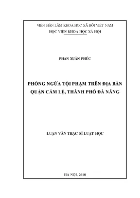 Phòng Ngừa Tội Phạm Tại Quận Cẩm Lệ, Đà Nẵng: Thực Trạng