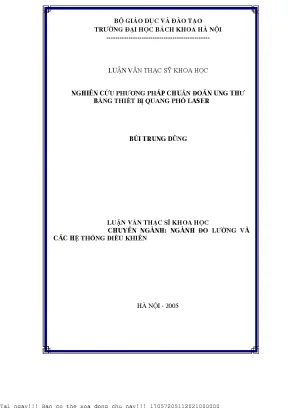 Nghiên Cứu Phương Pháp Chuẩn Đoán Ung Thư Bằng Thiết Bị 
