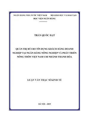 Quản Trị Rủi Ro Tín Dụng Khách Hàng Doanh Nghiệp Tại