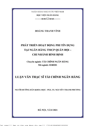 Phát Triển Hoạt Động Phi Tín Dụng Tại Ngân Hàng TMCP
