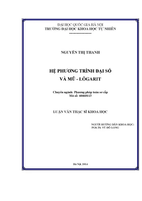 Phương Pháp Giải Hệ Phương Trình Đại Số và Mũ - Lôgarít
