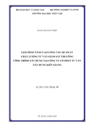 Giải Pháp Nâng Cao Quản Lý Chất Lượng Thi Công Xây Dựng