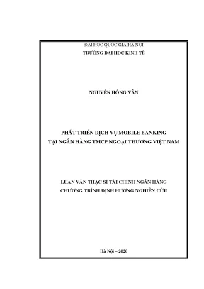Phát Triển Dịch Vụ Mobile Banking Tại Ngân Hàng TMCP