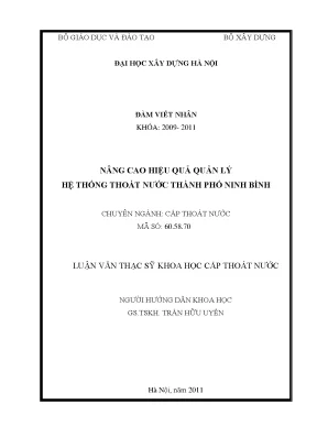 Nâng Cao Hiệu Quả Quản Lý Hệ Thống Thoát Nước Thành Phố 