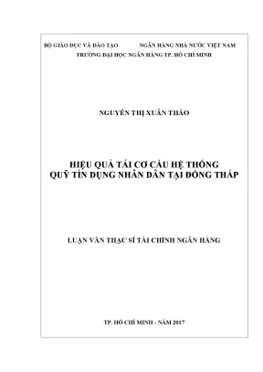 Hiệu Quả Tái Cơ Cấu Hệ Thống Quỹ Tín Dụng Nhân Dân Tại