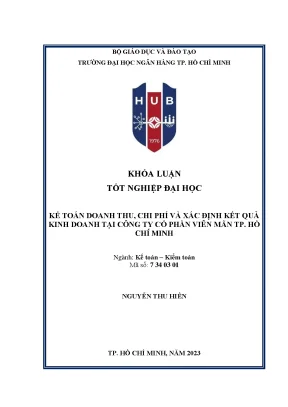 Kế Toán Doanh Thu, Chi Phí và Kết Quả Kinh Doanh Tại