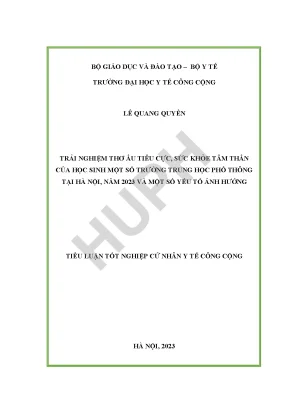 Nghiên Cứu Về Ảnh Hưởng Của Trải Nghiệm Thơ Ấu Tiêu Cực 