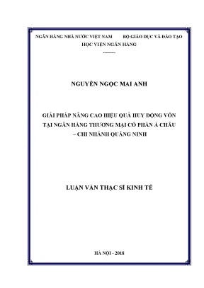 Giải Pháp Nâng Cao Hiệu Quả Huy Động Vốn Tại Ngân Hàng
