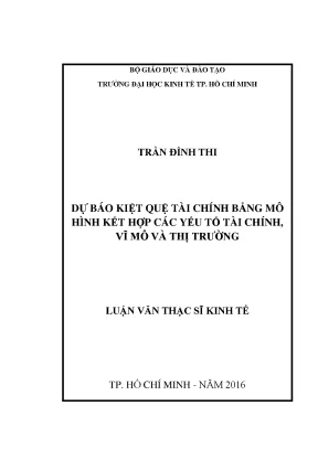 Dự Báo Kiệt Quệ Tài Chính: Mô Hình Kết Hợp Các Yếu Tố