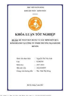 Kế Toán Bán Hàng và Xác Định Kết Quả Kinh Doanh Tại Công