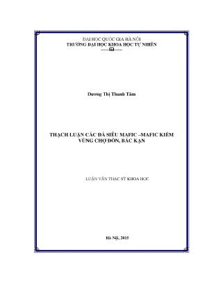 Nghiên Cứu Đá Siêu Mafic và Mafic Kiềm Tại Vùng Chợ Đồn, 