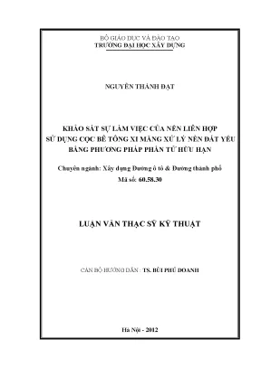 Khảo Sát Nền Liên Hợp Sử Dụng Cọc Bê Tông Xi Măng Trong 