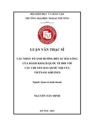 Các Yếu Tố Ảnh Hưởng Đến Sự Hài Lòng Của Hành Khách Quốc