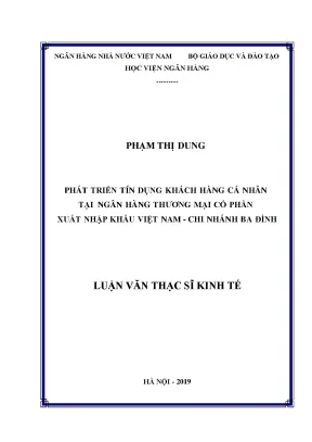 Phát Triển Tín Dụng Khách Hàng Cá Nhân Tại Ngân Hàng