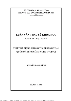 Nghiên Cứu và Triển Khai Mạng Thông Tin Di Động W-CDMA