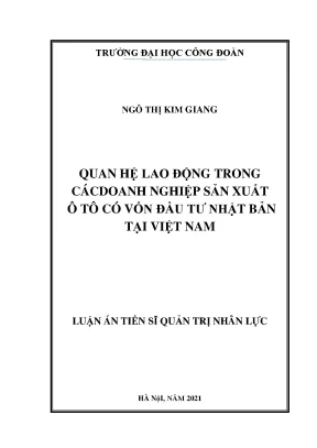 Nghiên Cứu Quan Hệ Lao Động Trong Doanh Nghiệp Sản Xuất