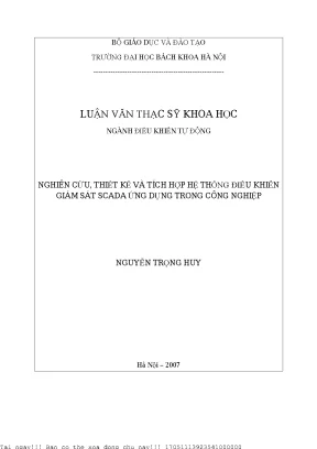Nghiên Cứu và Thiết Kế Hệ Thống SCADA Trong Ngành Công 